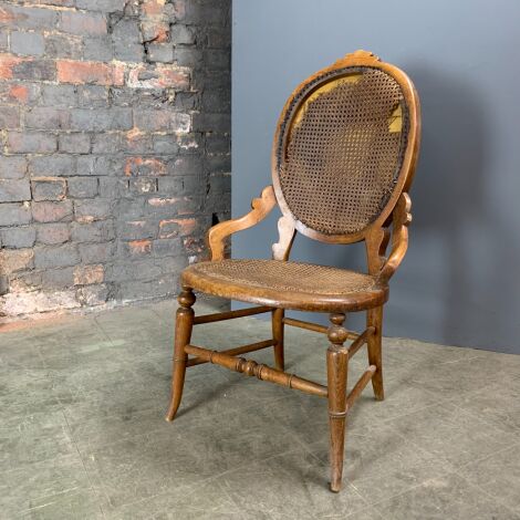 Antique Wooden Oval Back Chair - RENTAL ONLY