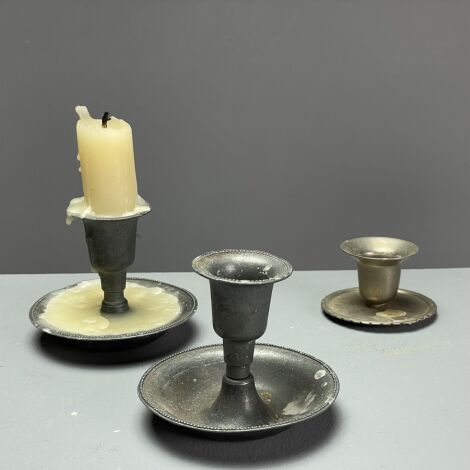 Pewter Candleholders - RENTAL ONLY