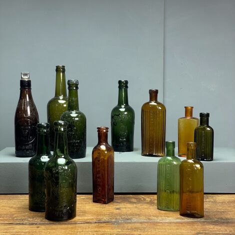 Embossed Coloured Bottles - RENTAL ONLY