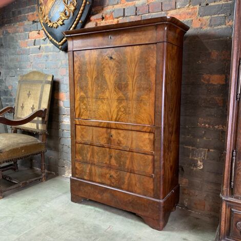 Antique Veneered Upright Bureau - RENTAL ONLY