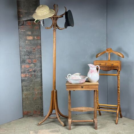 Brandon Thatchers Props Gentlemans Valet Stand & Vanity Table - RENTAL ONLY