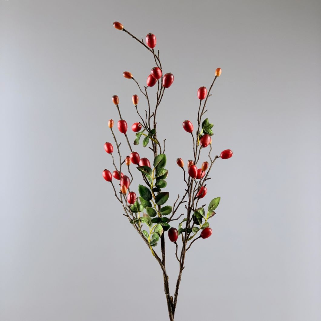 Rose Hip Branch 85cm artificial berries and foliage
