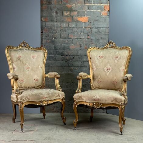 Gilt Chairs Pair - RENTAL ONLY
