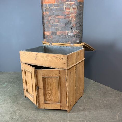Vintage Pantry Cabinet with Tin Lined Top Store - RENTAL ONLY