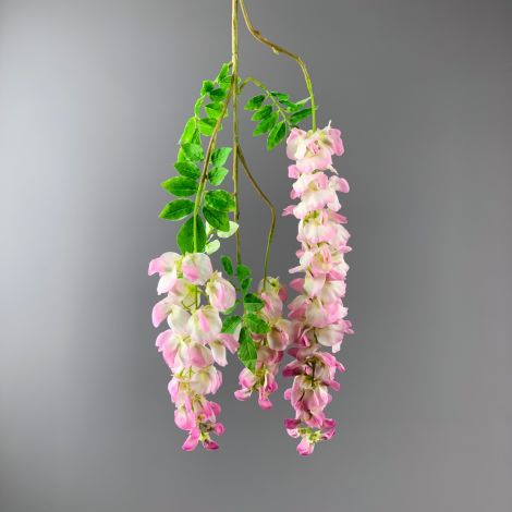Wisteria Stem, Pink, 107cm long artificial flowers and bloom