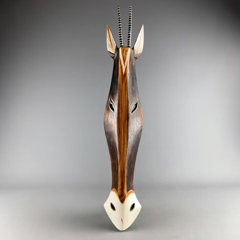 www.brandonthatchers.co.uk Gazelle Mask. Hand Carved & Painted. Fair Trade, Sustainable and Ethical