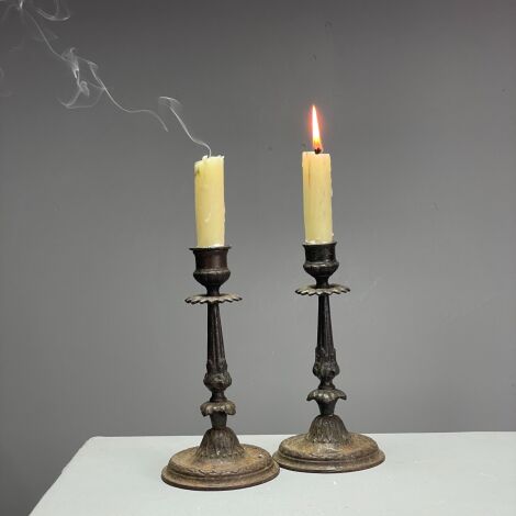 Cast Iron Candlesticks (pair) - RENTAL ONLY