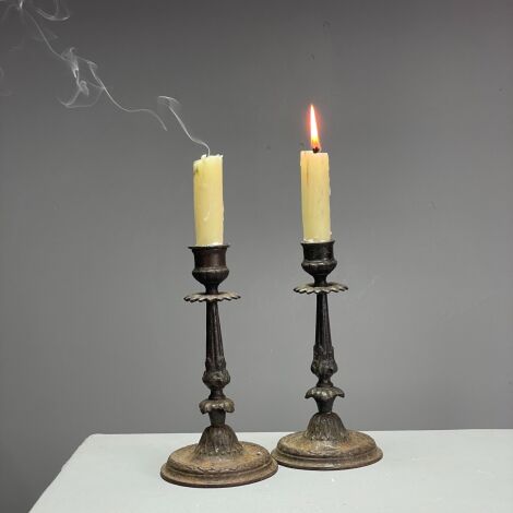 Cast Iron Candlesticks (Pair) - RENTAL ONLY