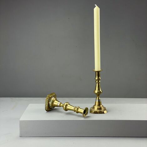 www.brandonthatchers.co.uk Plinth based brass candlesticks 3 Plinth Based Brass Candlesticks (pair) - RENTAL ONLY