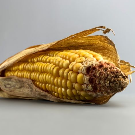 Maize Heads Wrapped x 2, approx. 30 cm long each with husk, natural, dried floral deco