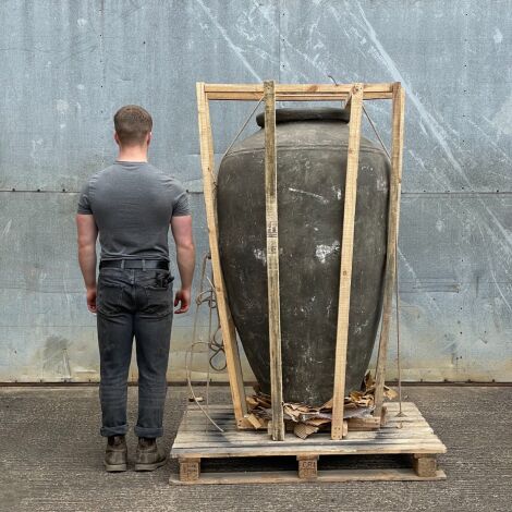 Very Large Pottery Urn, Complete with Crate - RENTAL ONLY