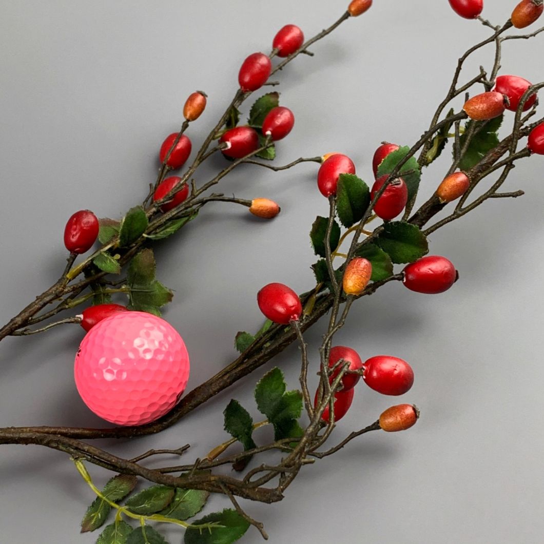 Rose Hip Branch 85cm artificial berries and foliage
