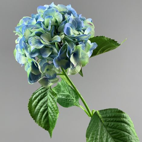 Hydrangea, Sky Blue, 70 cm tall artificial blossom, poseable stem