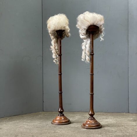 Turned Wooden Wig Stand - RENTAL ONLY