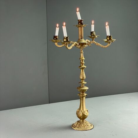 Decorative Gold Candleabra - RENTAL ONLY