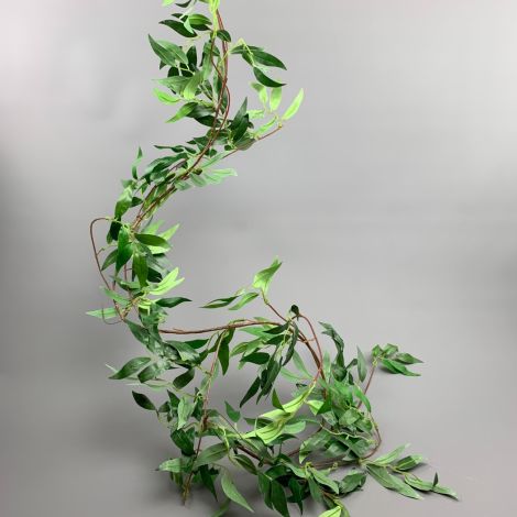 Wisteria Leaf Garland, approx. 1.8m long with 250 leaves, artificial.