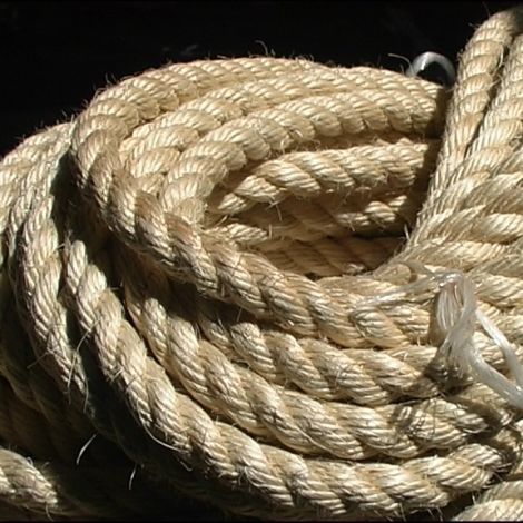 Sisal Rope, 12, 18, 24 or 32 mm diameter available. Natural wound rope