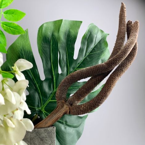 Palm Fingers x 2, approx. 42 cm long by 7 cm Wide. Natural Dried Floral Deco