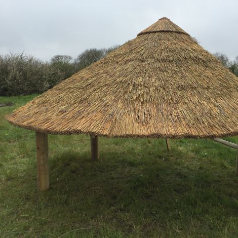 Thatch Tile – Smooth Natural Tile. Direct replacement & DIY fitting, gazebo, tiki/beach bar, cabana. 80 cm long by 45 cm tall 