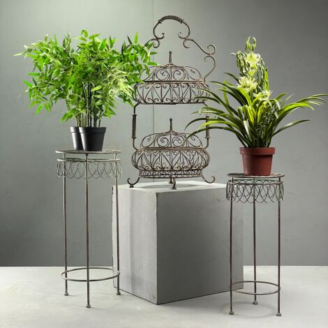 Ornate Metal Plant Stand - RENTAL ONLY
