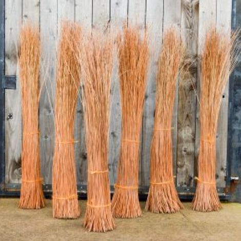 Basket Willow, approx. 1.1 m to 2.5 m tall by 25 cm diameter approx. Natural, dried weaving material