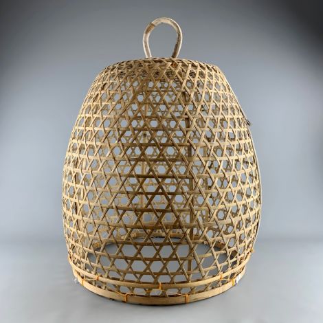 Oriental Bamboo Bird Cage, Various Sizes. Hand woven and authentic with handle and removable base