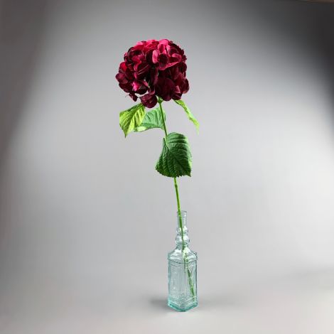 Hydrangea, Plum, 70 cm tall artificial blossom, poseable stem