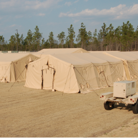 Rapid Deployment Desert Military Tent in Sand - RENTAL ONLY