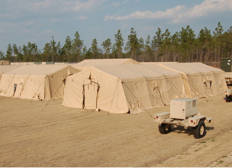 Rapid Deployment Desert Military Tent in Sand RENTAL ONLY