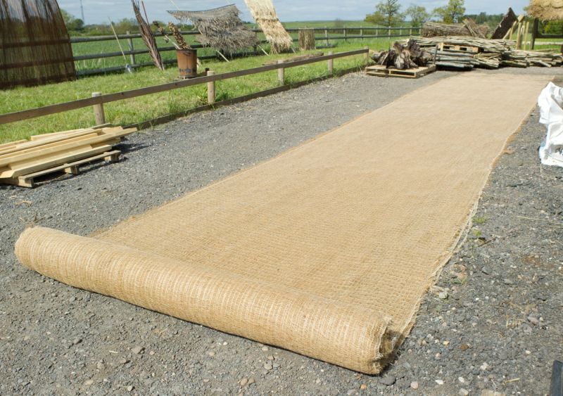 Coir Fiber Matting Roll, 2.4 m x 50 m screening & camouflage Brandon