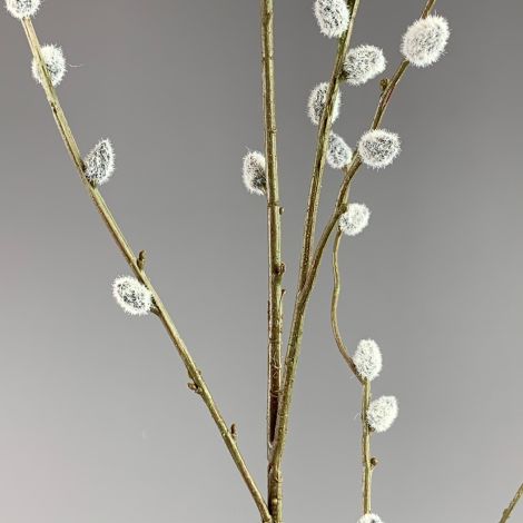 Pussy Willow Stems, approx. 1m tall with 35 fruits. Artificial posable wire stems.