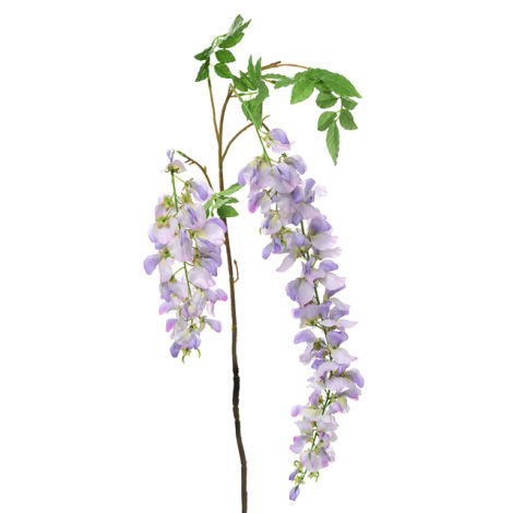 Wisteria Stem, Lilac, 107cm long artificial flowers and bloom