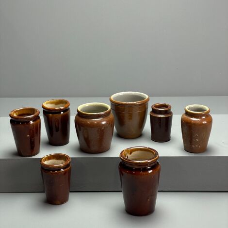 Stoneware Brown Glaze Pots - RENTAL ONLY