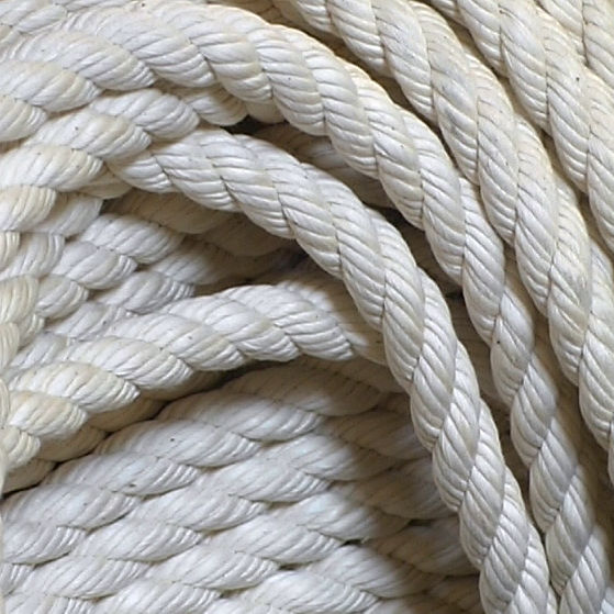 Cotton Rope, 12, 18, 24 or 32 mm diameter available
