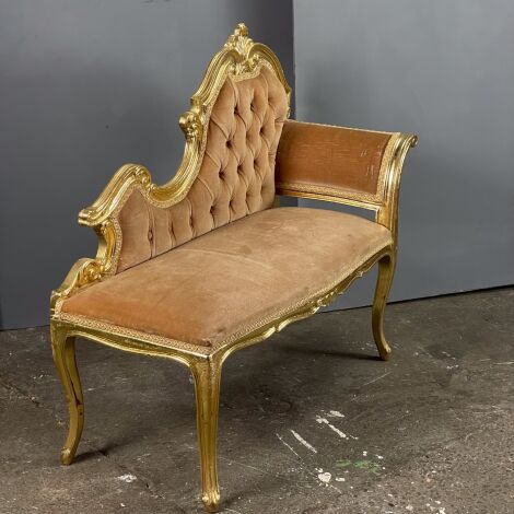 Gilt Chaise Longue - RENTAL ONLY
