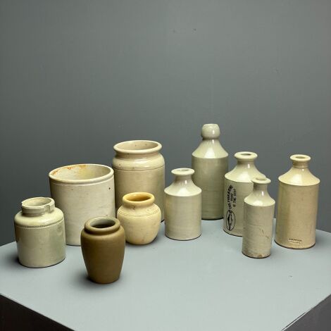 Vintage Stoneware Bottles and Pots - RENTAL ONLY
