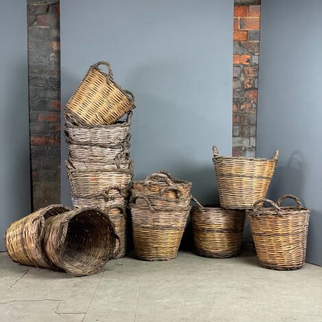 Banded Willow Basket (15 available) - RENTAL ONLY