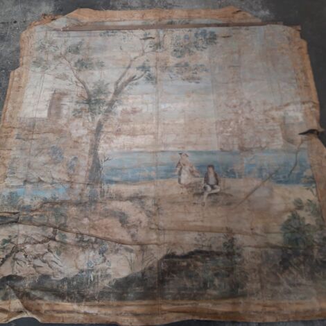 Brandon Thatchers Props Tattered, Painted Wall Canvas 2.6m (8’4”) x 2.4m (7’6”) - RENTAL ONLY