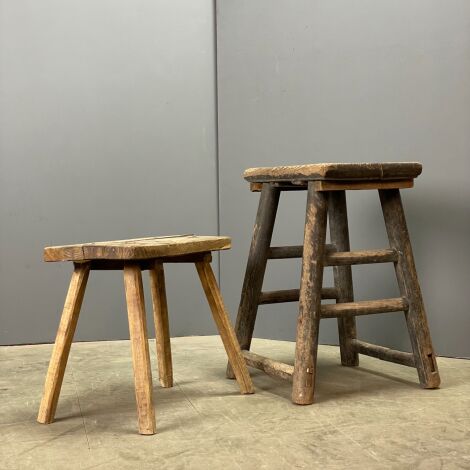 Pair of Farmhouse Stools - RENTAL ONLY
